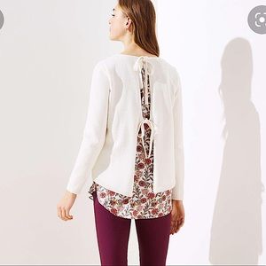 LOFT Tie Back Sweater